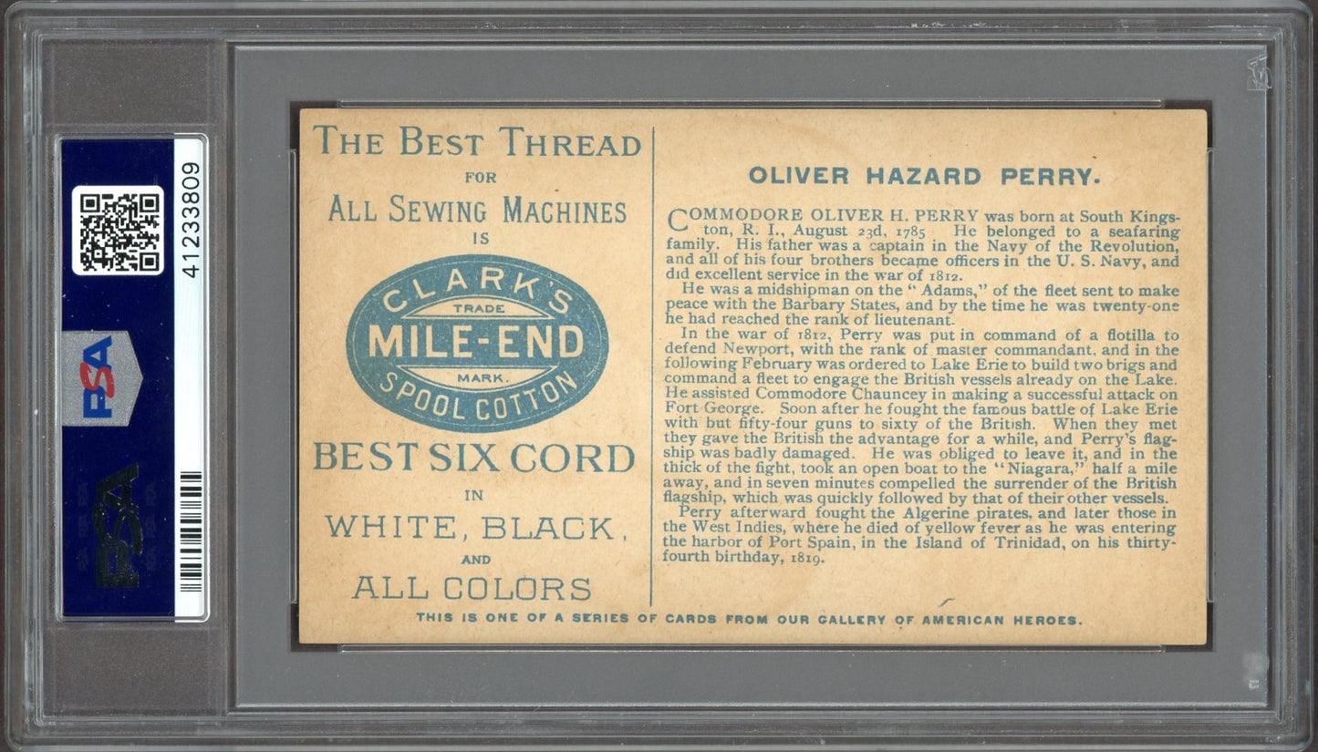1894 H570 Clark's Gallery American Heroes (PSA 2 GOOD) Oliver Hazard Perry1