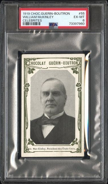 1919 Guerin-Boutron Chocolates #55 US President WILLIAM McKINLEY (PSA 6 EX/MT)0