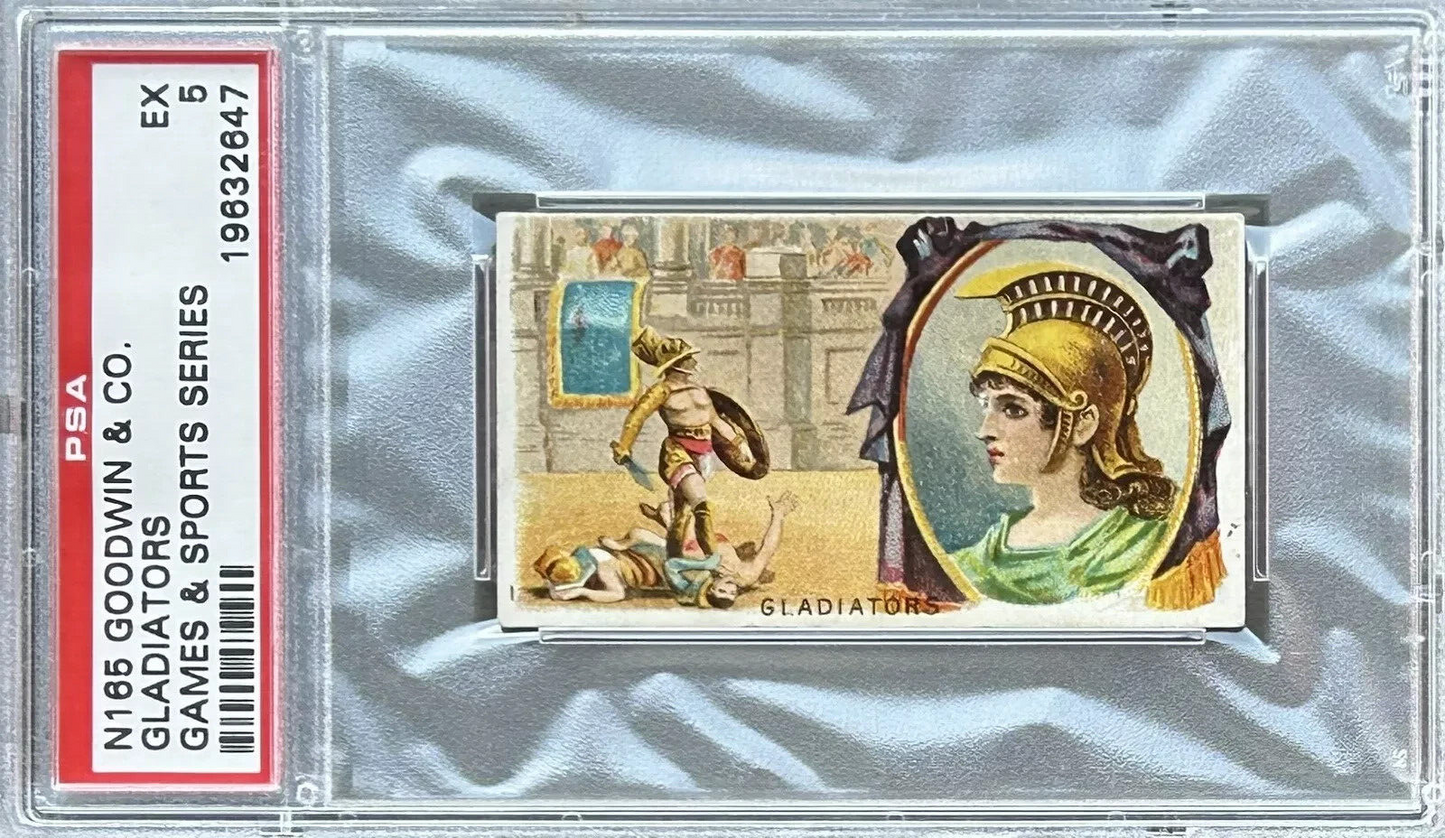 1889 N165 Goodwin & Co Games & Sports Series Roman GLADIATORS (PSA 5 EX)0