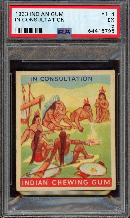 1933 Goudey Indian Gum (Series of 192) #114 In Consultation (PSA 5 EX)