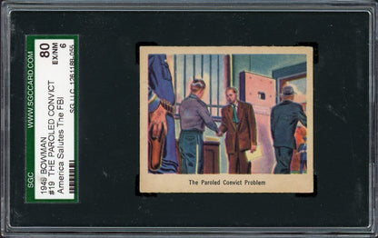 1949 Bowman "America Salutes The FBI" #19 The Paroled Convict (SGC 6 EX/NM)0
