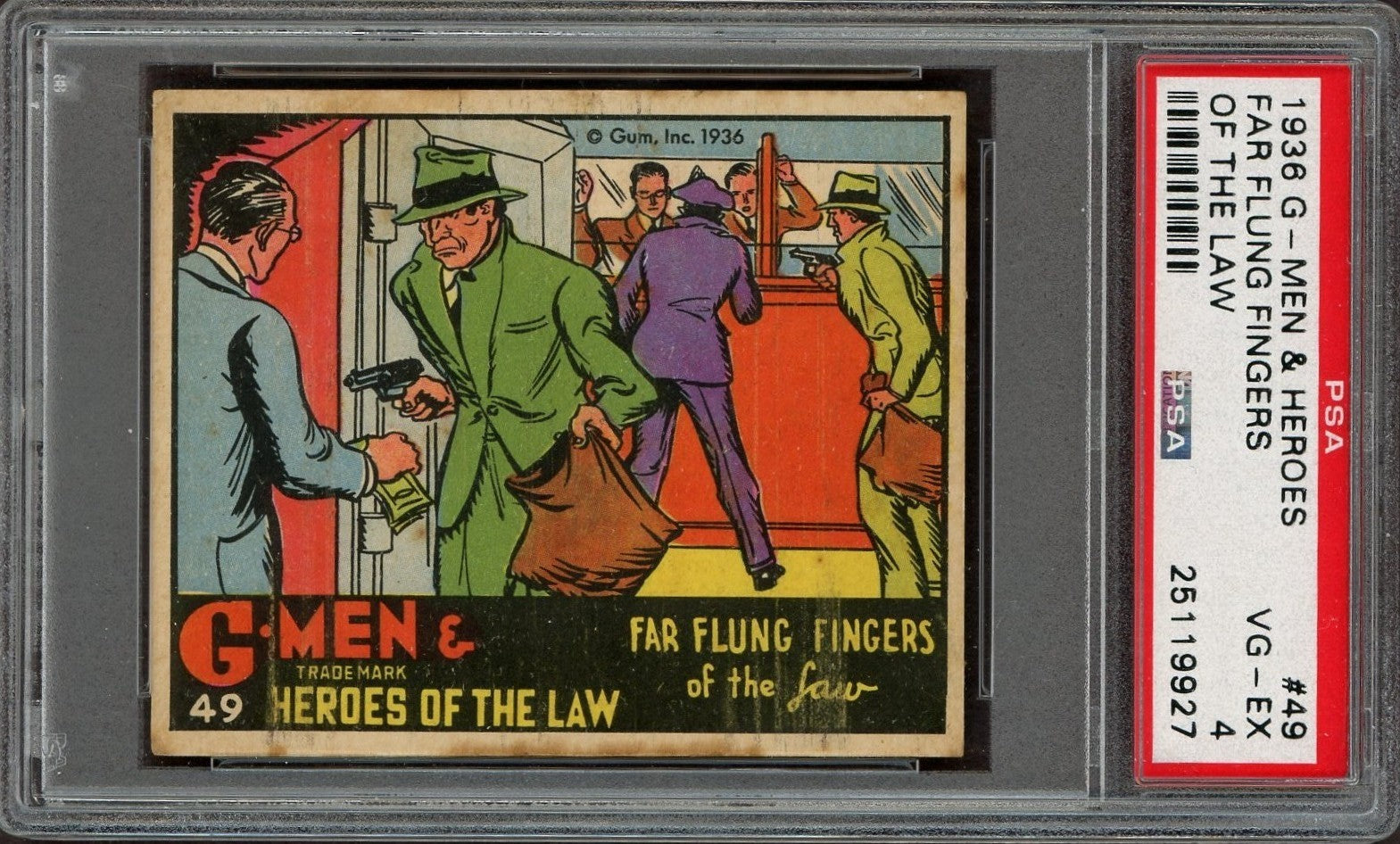 1936 G Men & Heroes of the Law #49 Far Flung Fingers (PSA 4 VGEX) Rare Number0