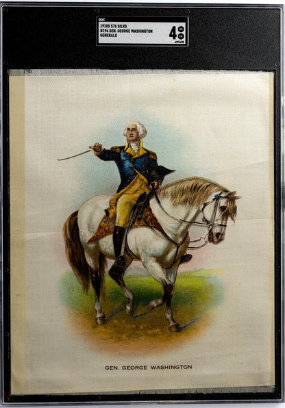 1910s S76 President George Washington LARGE Tobacco SILK (SGC 4 VG/EX) Rare0