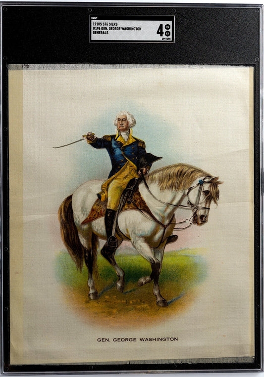 1910s S76 President George Washington LARGE Tobacco SILK (SGC 4 VG/EX) Rare0