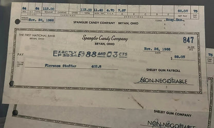 Shelby Gum Company 1924 Stock Certificate, Letterhead, Checks7