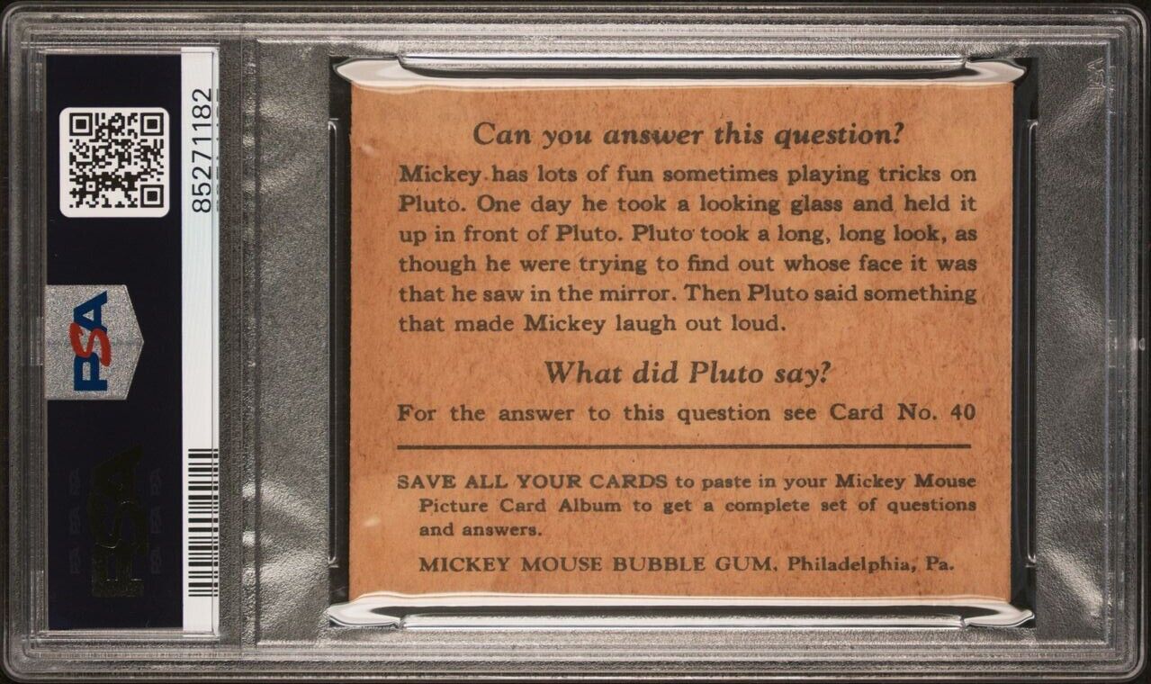 1935 R89 Mickey Mouse Gum Card #39 Are You The Engineer (PSA 2 Good) Type II