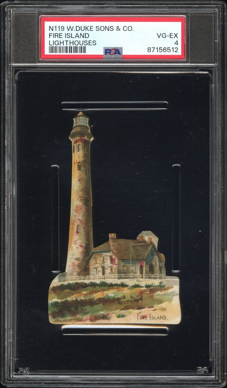 N119 Duke Honest Long Cut Tobacco 1890 Lighthouses (PSA VG/EX) Fire Island0