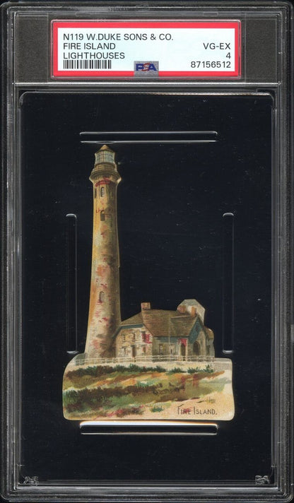 N119 Duke Honest Long Cut Tobacco 1890 Lighthouses (PSA VG/EX) Fire Island0
