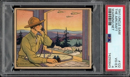 1941 Gum Inc. Uncle Sam Home Defense #122 Aircraft Warning Net (PSA 4 VG/EX) Hi#0