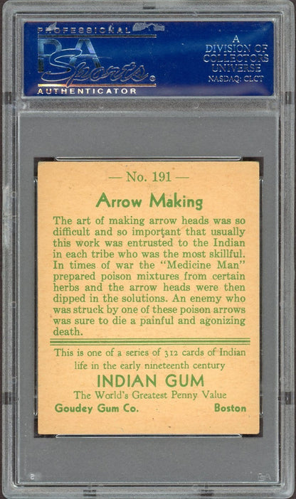 1933 Goudey Indian Gum (Series 312) #191 Arrow Making (PSA 5 EX)1