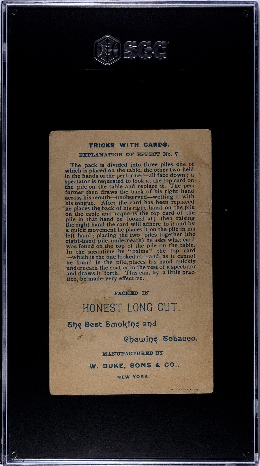 1887 N138 W. Duke Sons & Co. "Tricks with Cards" (SGC 1.5 FR) Scarce #1 Card1