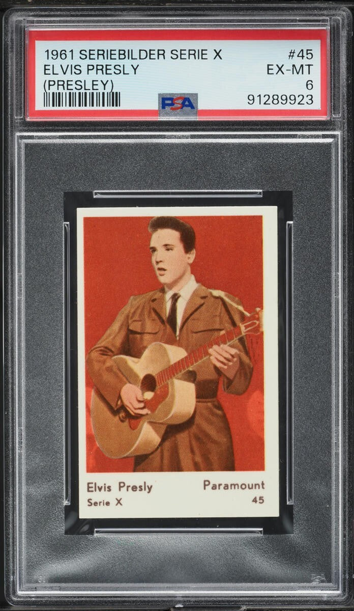 1961 Seriebilder Serie X #45 Elvis Presley (PSA 6 EX/MT) Top Pop0