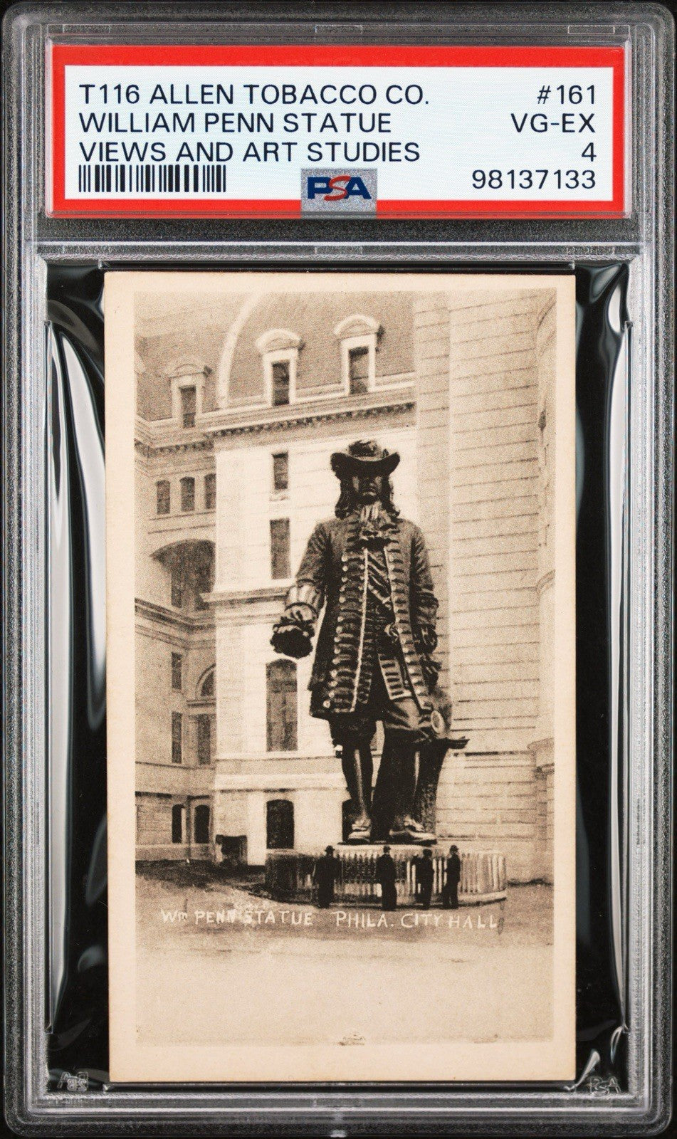1903 T116 Allen Tobacco Telonette Art Studies #161 WILLIAM PENN (PSA 4 VG/EX)0