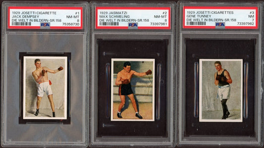 SET #1-#3 Josetti &Jasmatzi Jack Dempsey PSA 8 Highest Max Schmeling Gene Tunney0