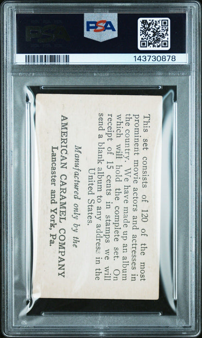 E123 American Caramel Actors & Actresses 120 back #20 (PSA 3 VG) Sessue Hayakawa1