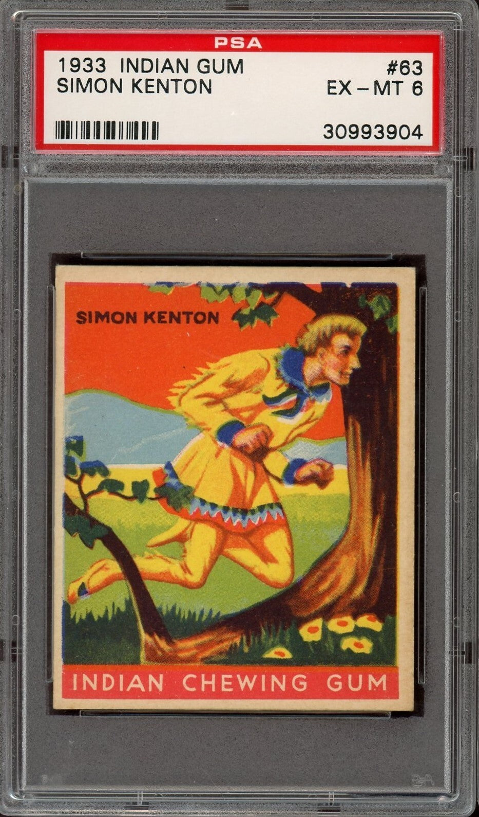 1933 Goudey Indian Gum (Series of 96) #63 Simon Kenton (PSA 6 EX/MT)0