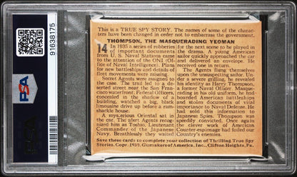 1939 R156 Gumakers "True Spy Stories" #14 (PSA 5 EX) Masquerading Yeoman1