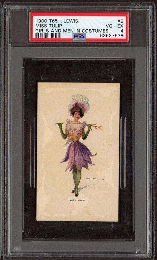 1900 T65 I. Lewis "Miss Tulip" Girls and Men in Costumes (PSA 4 VG/EX) Rare Type0