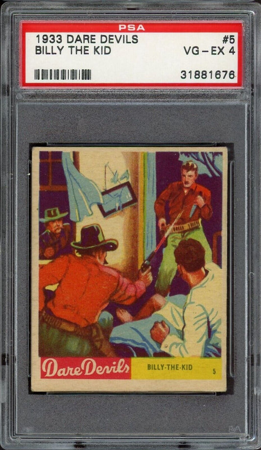 1933 R39 National Chicle Gum "Dare Devils" #5 BILLY THE KID (PSA 4 VG/EX)