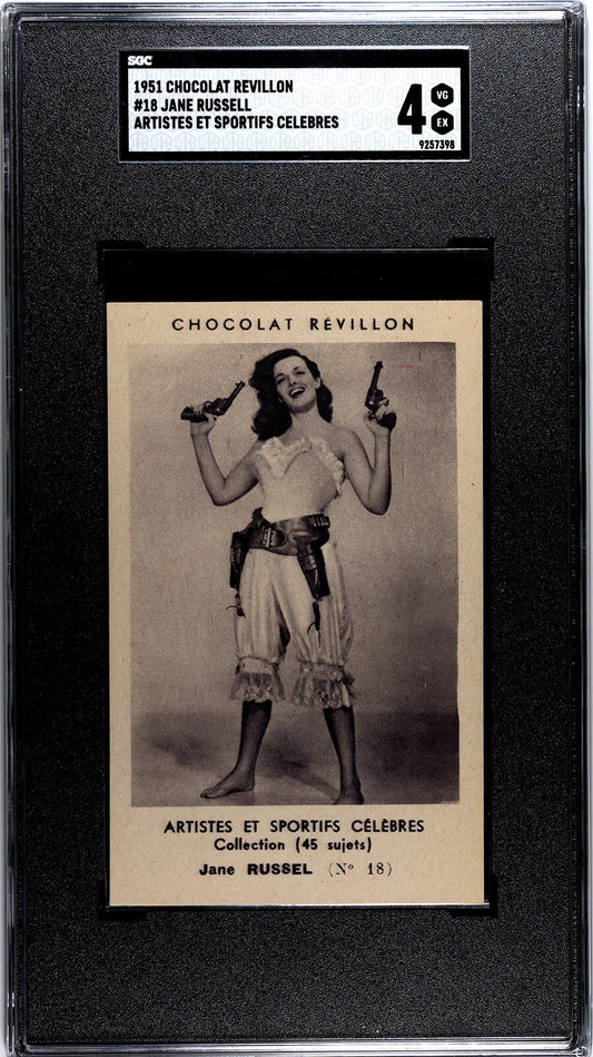 1951 CHOCOLATE REVILLON 18 Jane Russell SGC 4 VG/EX Calamity Jane "The Paleface"0