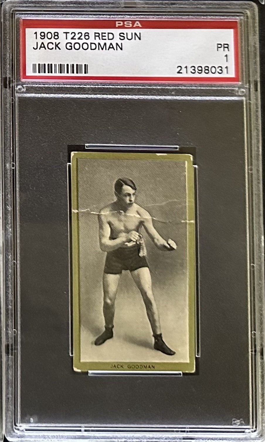 1910 T226 Red Sun Pugilistic Subjects Tobacco Jack Goodman (PSA 1) Boxer0