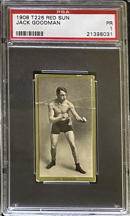 1910 T226 Red Sun Pugilistic Subjects Tobacco Jack Goodman (PSA 1) Boxer0