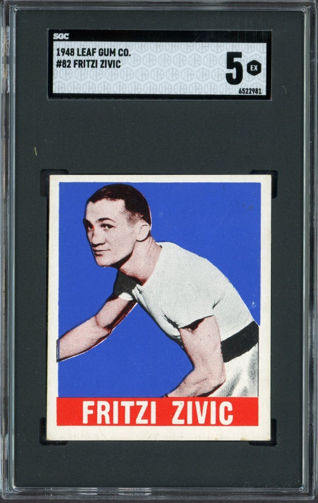 1948 Leaf Knock Out Bubble Gum Boxing #82 (SGC 5 EX) Fritzi Zivic0