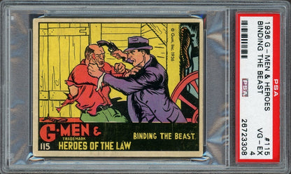 1936 G Men & Heroes of the Law #115 Binding The Beast (PSA 4 VG/EX) Rare Number0