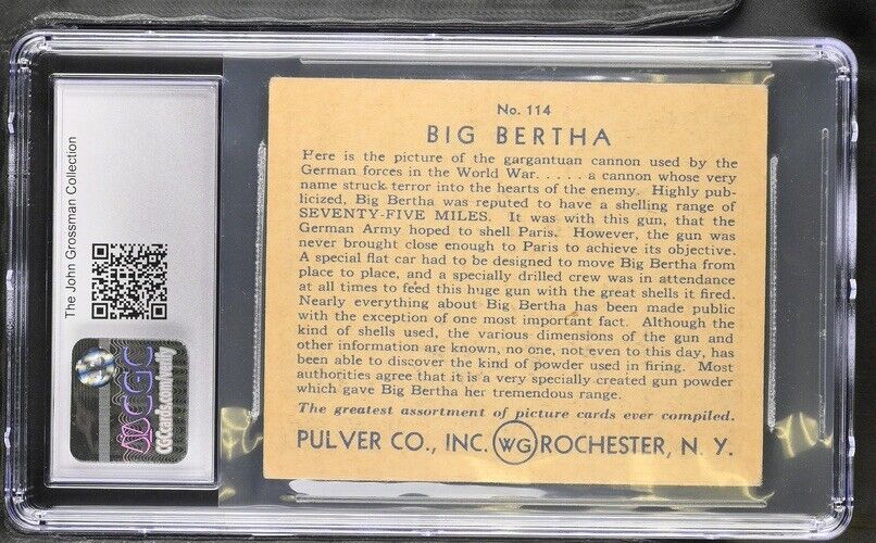 1935 R108 Pulver Co. Gum Pictures #114 (CGC 5 EX) Big Bertha