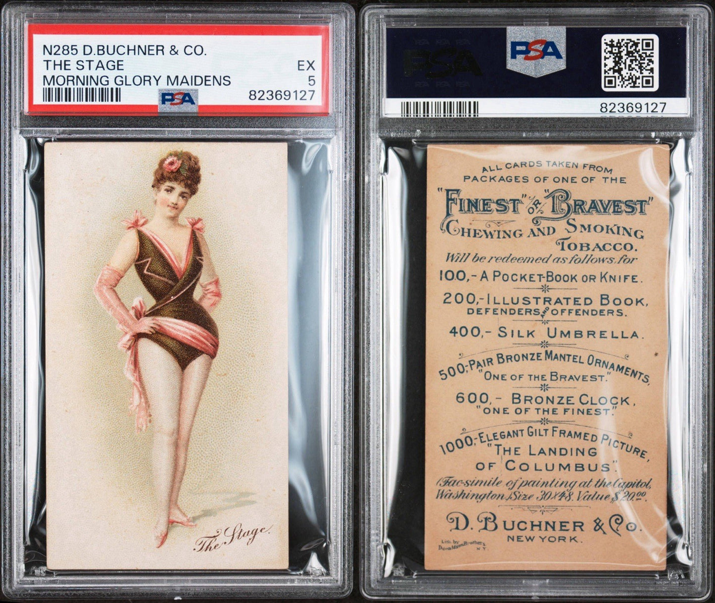 1887 N285 Buchner Morning Glory Maidens "The Stage" (PSA 5 EX) Rare2