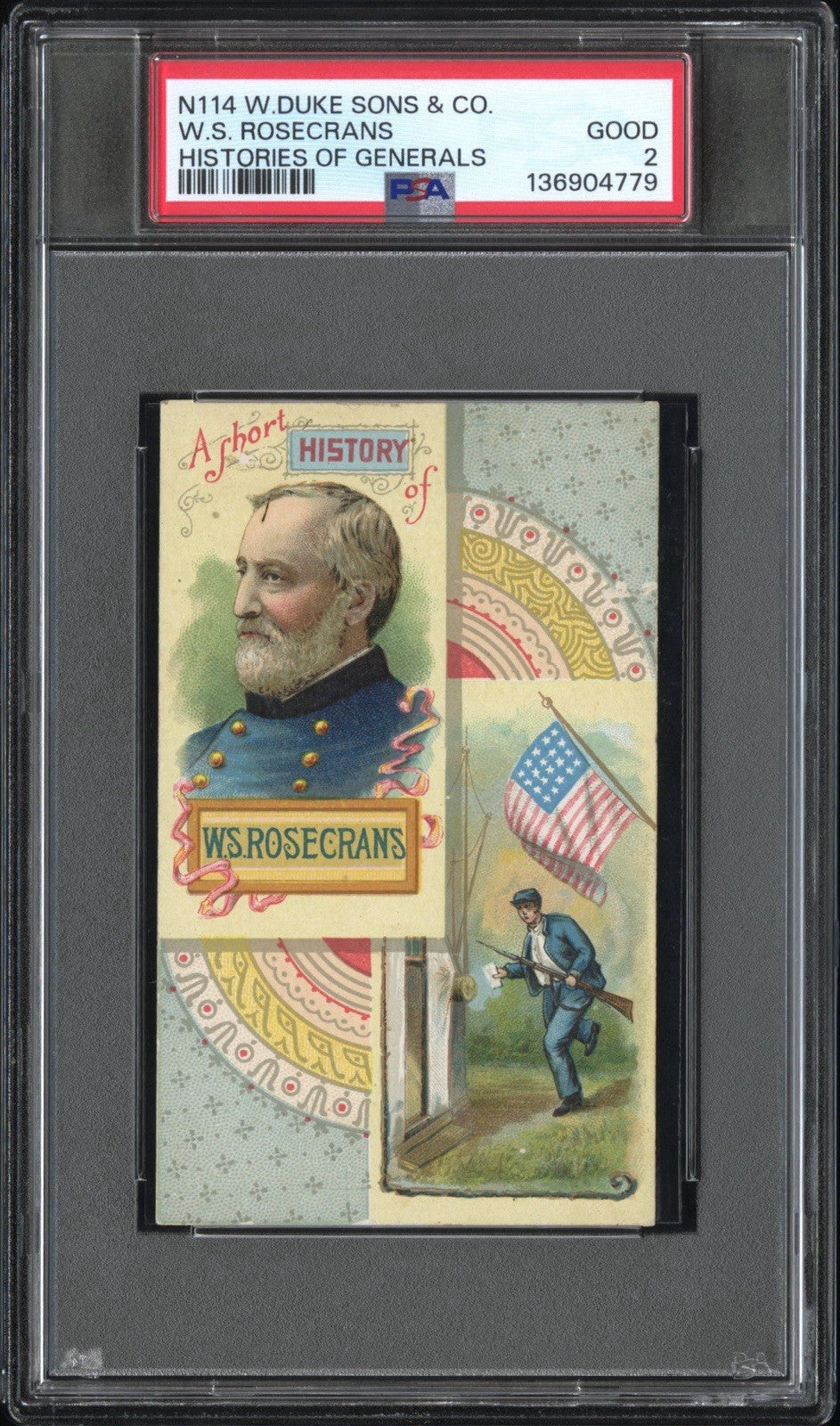 1888 N114  DUKE Sons & CO. HISTORIES OF GENERALS  (PSA 2 GD) W. S. Rosencrans0