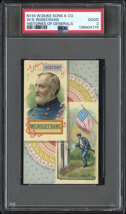 1888 N114  DUKE Sons & CO. HISTORIES OF GENERALS  (PSA 2 GD) W. S. Rosencrans0