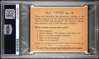 R48-1 Gum Inc. 1935 "Film Funnies" #16 (PSA 5 EX) Edmund Lowe