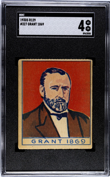 1930s R129 American History Series of 48 #327 President U.S. Grant (SGC 4 VG/EX)0