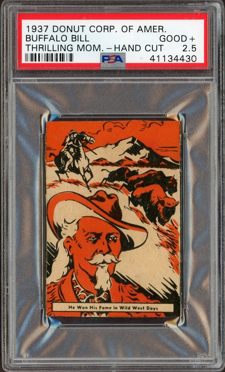 1937 Donut Corp. Thrilling Moments BUFFALO BILL (PSA 2.5 GD+) Three Higher0