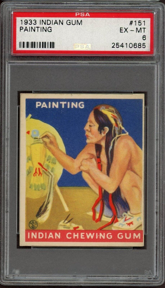 1933 Goudey Indian Gum (Series of 216) #151 Painting (PSA 6 EX/MT)