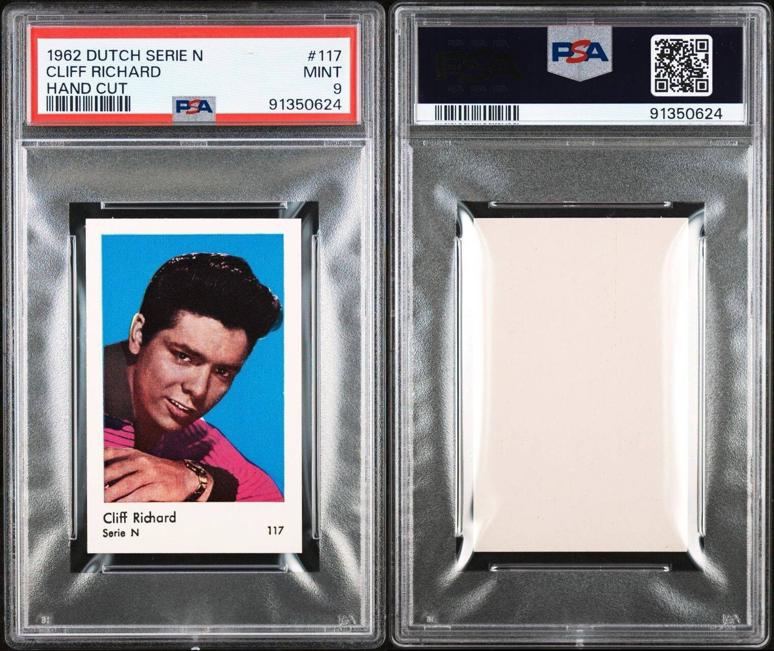 1962 Dutch Serie N Hand Cut CLIFF RICHARD #117 (PSA 9 MT)1