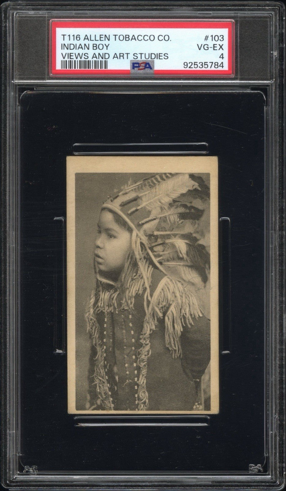 1903 T116 Allen Tobacco Telonette Cigars #103 (PSA 4 VGEX) Indian Boy0
