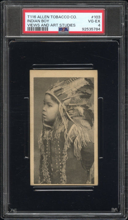 1903 T116 Allen Tobacco Telonette Cigars #103 (PSA 4 VGEX) Indian Boy0