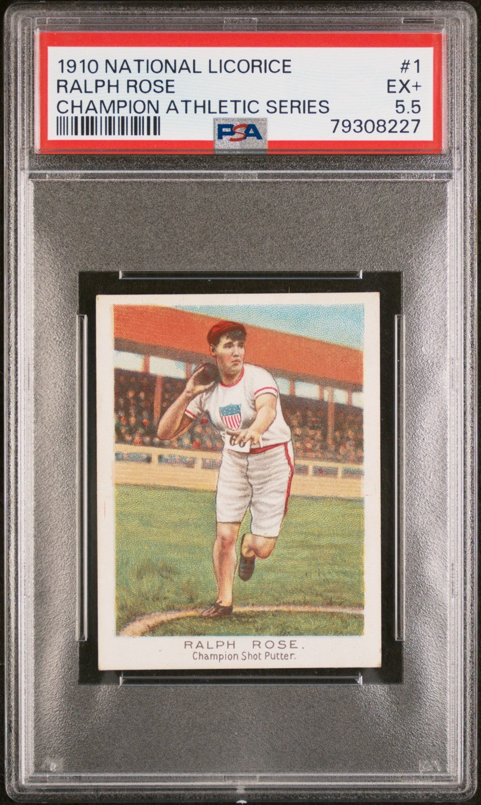 1910 National Licorice E229 Champion Athletes (PSA 5.5 EX+) #1 Ralph Rose0