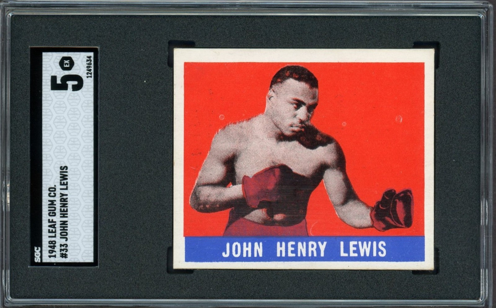 1948 Leaf Knock Out Bubble Gum Boxing #33 (SGC 5 EX) John Henry Lewis0
