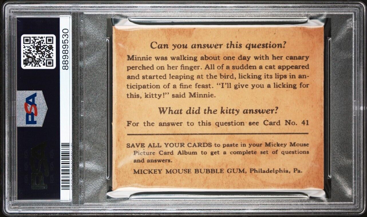 1935 R89 Mickey Mouse Gum Card #40 That Face Sure...  (PSA 2.5 Good+) Type II