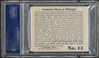 1938 R44 International Gum Don't Let It Happen #14 Assassins Shoot... (PSA 7 NM)1