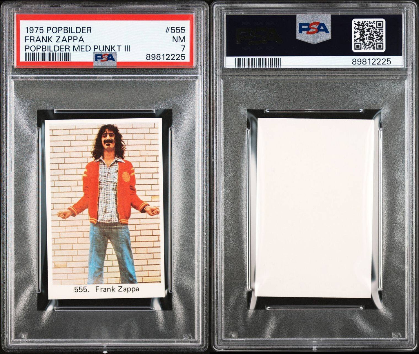 1979 Popbilder Swedish Card #555 (PSA 7 NM) FRANK ZAPPA2