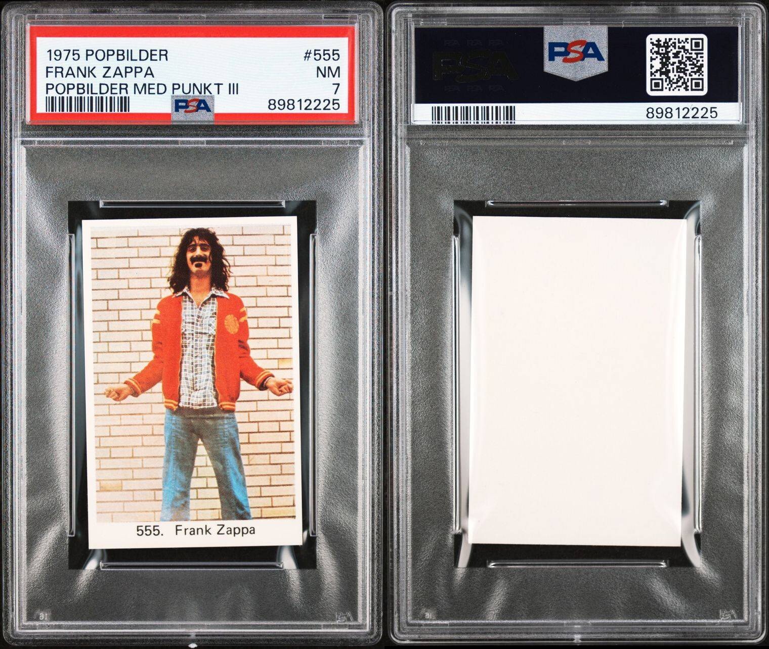 1979 Popbilder Swedish Card #555 (PSA 7 NM) FRANK ZAPPA2