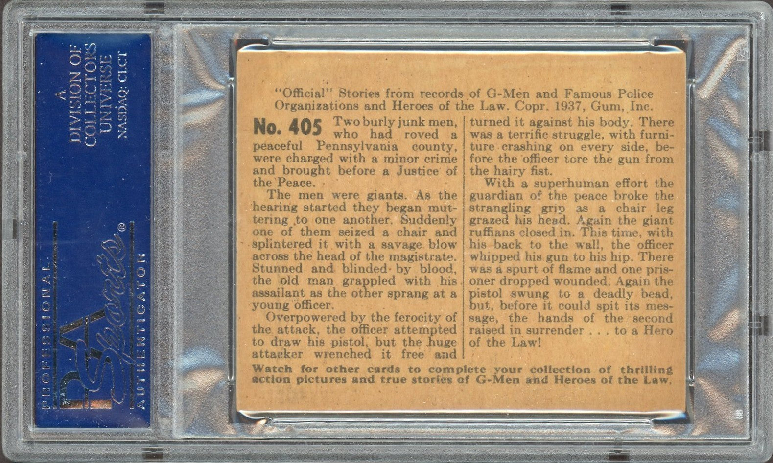 1936 G Men & Heroes #405 Courage Backed To The Wall (PSA 5 EX) High Number1