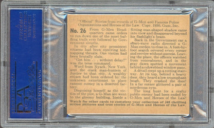 1936 Gum G Men & Heroes of the Law #26 Trapping A Human Vulture (PSA 6 EX/MT)1