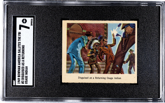 1949 Bowman "America Salutes The FBI" #3 Disguised as Osage Indian (SGC 7 NM)0