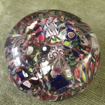 Very GOOD Antique NEW ENGLAND GLASS Faceted Scramble PAPERWEIGHT Excellent Cond.2