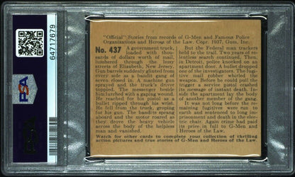 1936 Gum Inc. G-Men & Heroes #437 Loop of the Law (PSA 3 VG) High Number